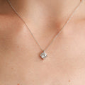 S925 Sterling Silver 1ct Moissanite Eight Hearts and Eight Arrows Round Cut Minimalist Collarbone Necklace