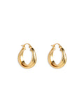 CnHnOn Minimalist Double Ring Earrings - Interlocking Circles, Fade-Resistant