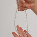 CnHnOn Fat Shop Fresh Crystal Clear Faceted Stone Handmade Beaded Minimalist Choker Necklace
