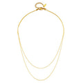 Ultra-Fine Gold-Tone Sparkling Streamline Versatile Double-Layer Fashion Necklace