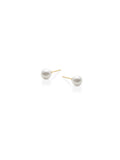 Classic Round S925 Sterling Silver Vintage Large Pearl Earrings / Studs