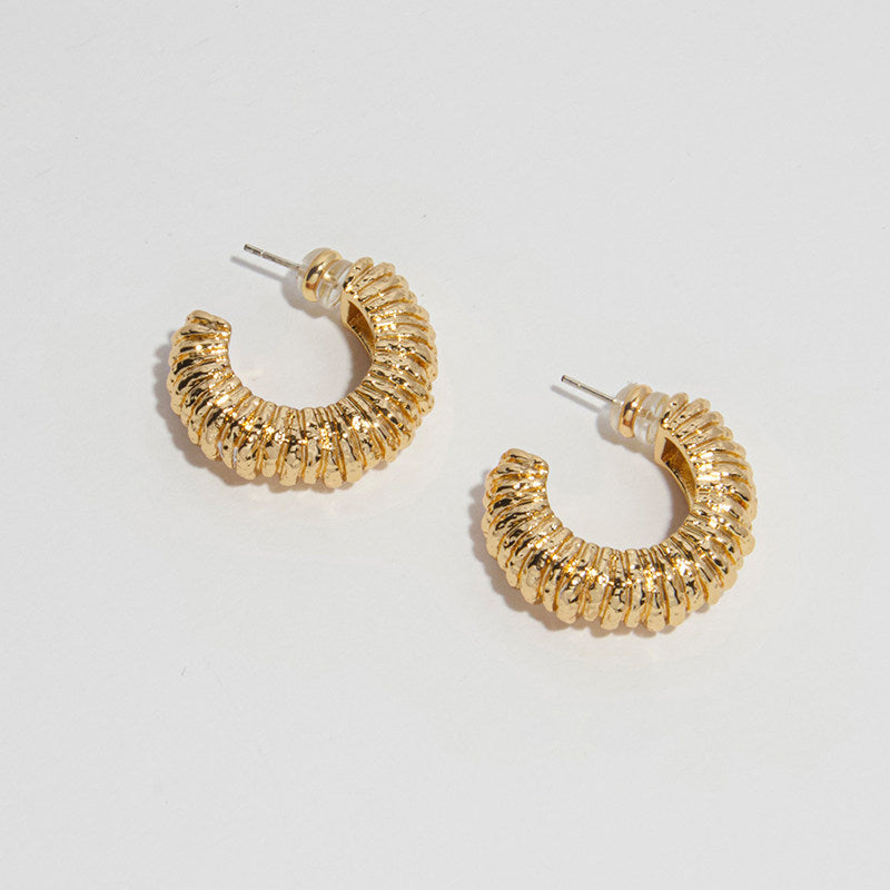 Molten Lava Natural Texture Vintage French Style Earrings