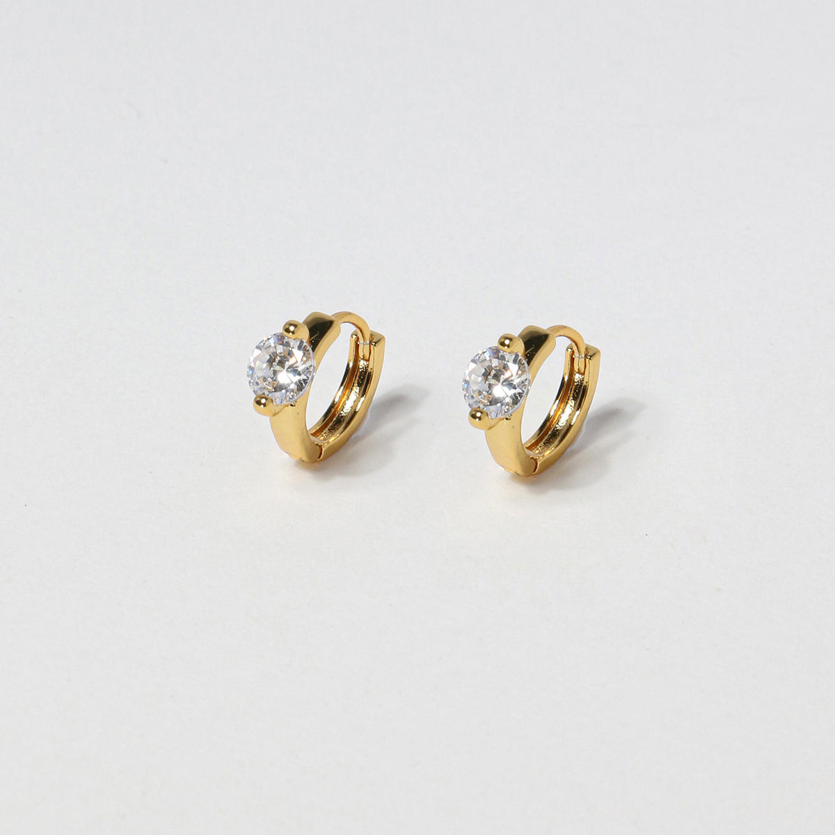 Mini Diamond Ring Rhinestone Ear Cuff Zircon French Minimalist Earrings