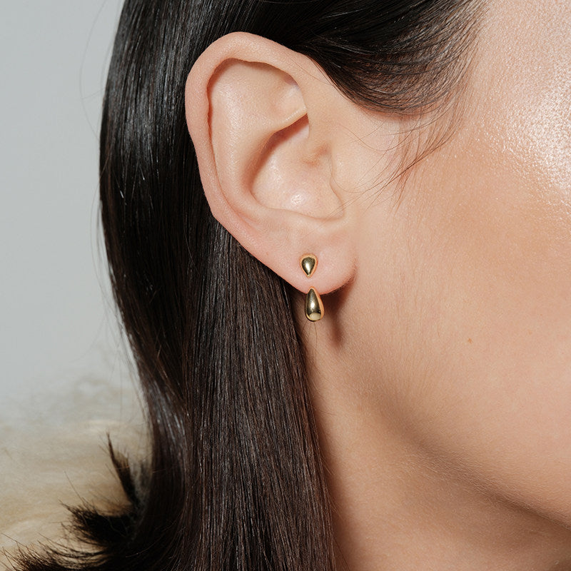 Mini Floating Water Drop Design Earrings - Minimalist Chic Unique Style