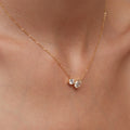 CnHnOn Fat Store Water Drop Round Diamond 5A Zirconia Minimalist European and American High-End Collarbone Necklace