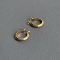 Vintage French Retro Striped Gold Snake Bone Ear Cuff