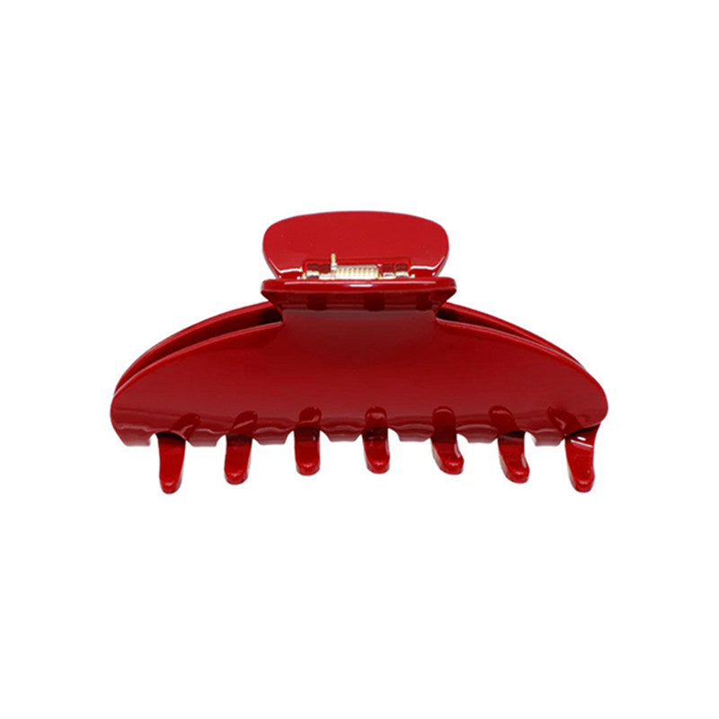Classic Vintage French Black Cherry Red Shark Clip Hair Claw Clip