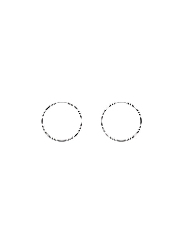 CnHnOn Classic Minimalist Sterling Silver Thin Hoop Earrings