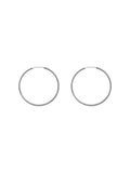 CnHnOn Fat Shop S925 Sterling Silver Classic Retro 90s Oversized Thin Hoop Earrings