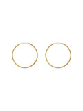 CnHnOn Fat Store S925 Silver Needle Classic Retro 90s Extra Large Thin Hoop Earrings