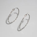 CnHnOnFat Store – Versatile Shiny Zircon-Studded Slim Large Hoop Earrings