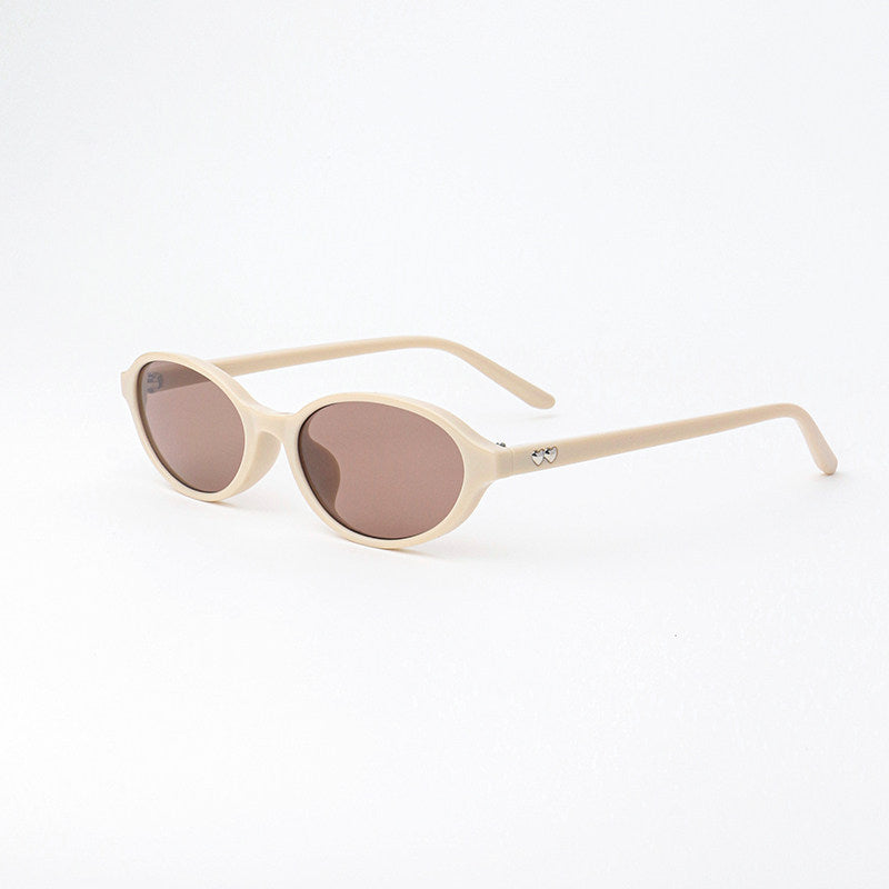 Classic Retro Oval Sunglasses for Face Slimming - Thin Frame