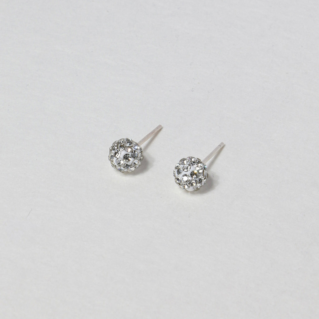 CnHnOn Fat Store Minimalist Fashion Mini Disco Ball Full Rhinestone Sparkling Bead Stud Earrings