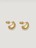 CnHnOn High-Color Retention Minimalist Retro Drop-Shaped Bean S925 Silver Needle Korean Earrings
