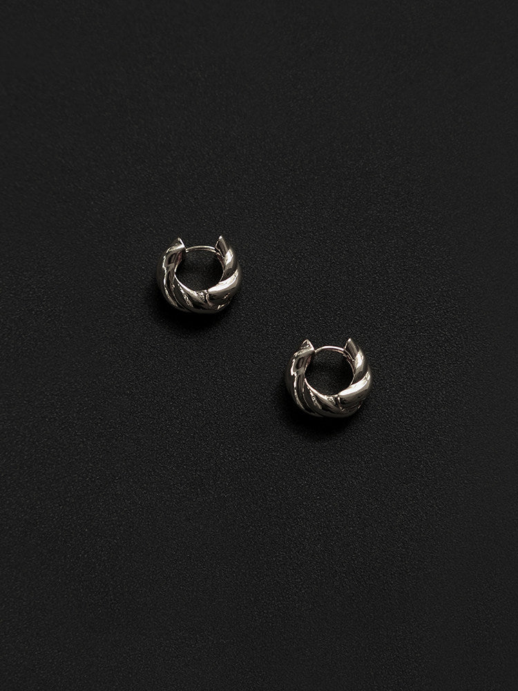 Twisted Hoops Bread Twist Hoop Earrings
