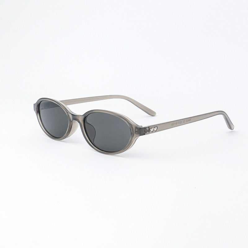 Classic Retro Oval Sunglasses for Face Slimming - Thin Frame