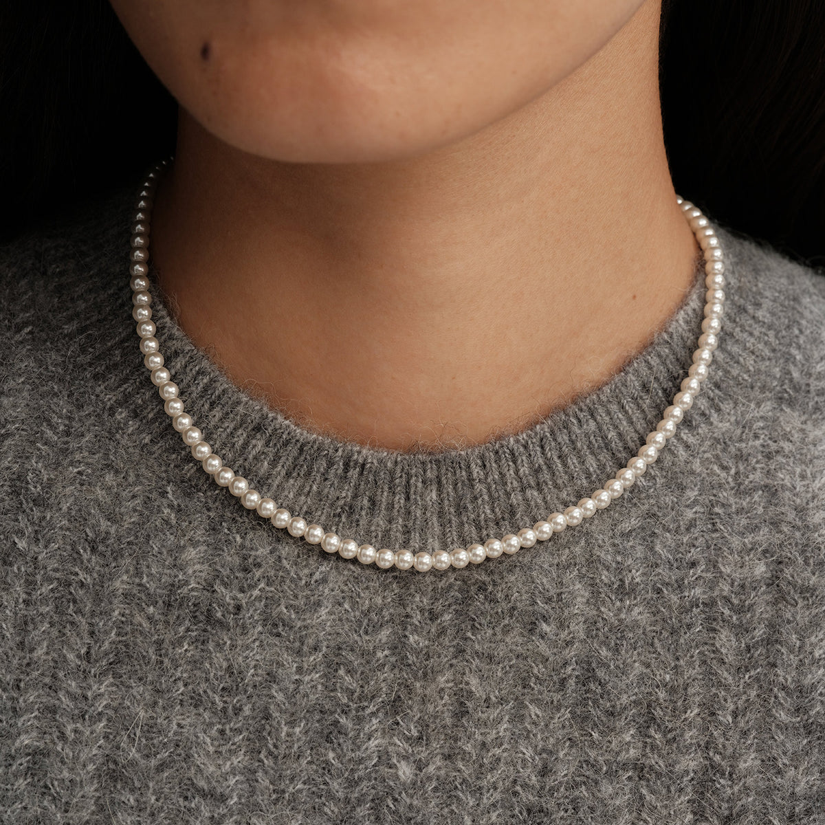 Perfect Round High-Luster Pearl Necklace – Versatile, Elegant, Classic, Available in Multiple Sizes