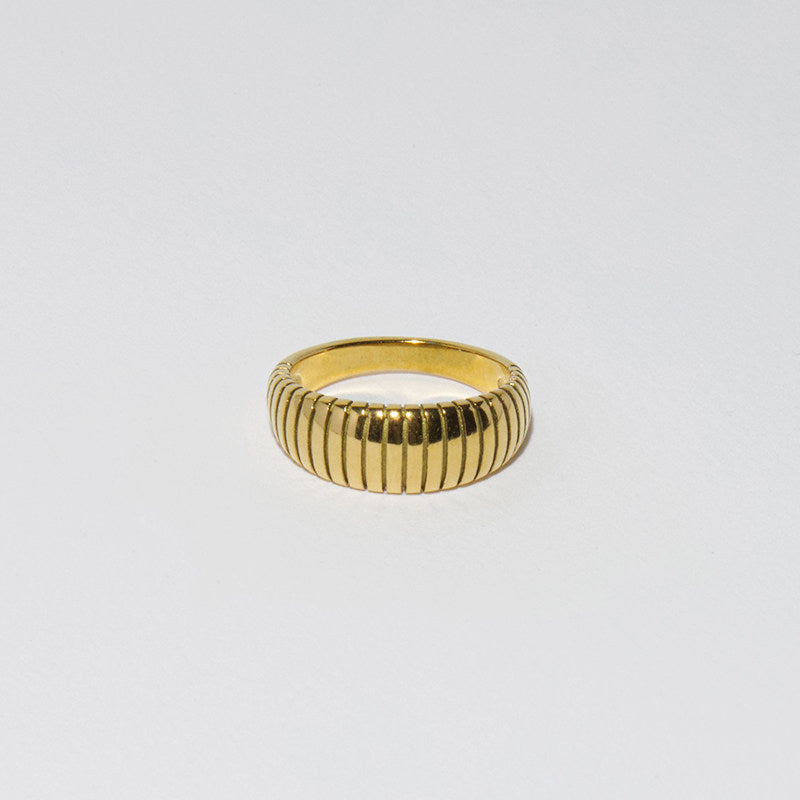 CnHnOn Fat Store European and American Fashion Minimalist Niche Gear Stripe Versatile Stacking Ring