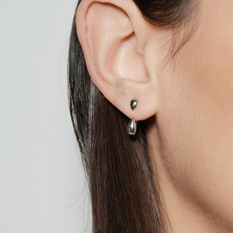 Mini Floating Water Drop Design Earrings - Minimalist Chic Unique Style