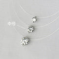 1ct Moissanite Floating Solitaire Necklace 925 Silver Eight Hearts Eight Arrows