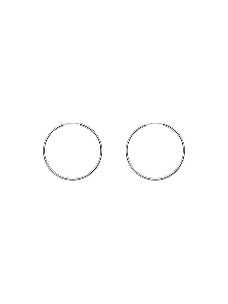 CnHnOn Classic Minimalist Sterling Silver Thin Hoop Earrings