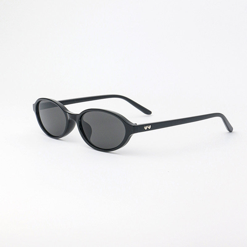 Classic Retro Oval Sunglasses for Face Slimming - Thin Frame