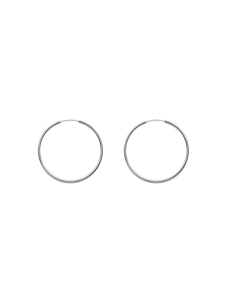 CnHnOn Classic Minimalist Sterling Silver Thin Hoop Earrings