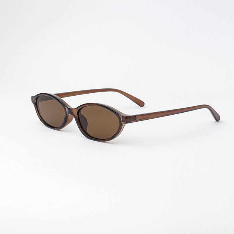Retro Narrow Frame Butterfly Oval Sunglasses for Women - Sexy Vintage Slim Design