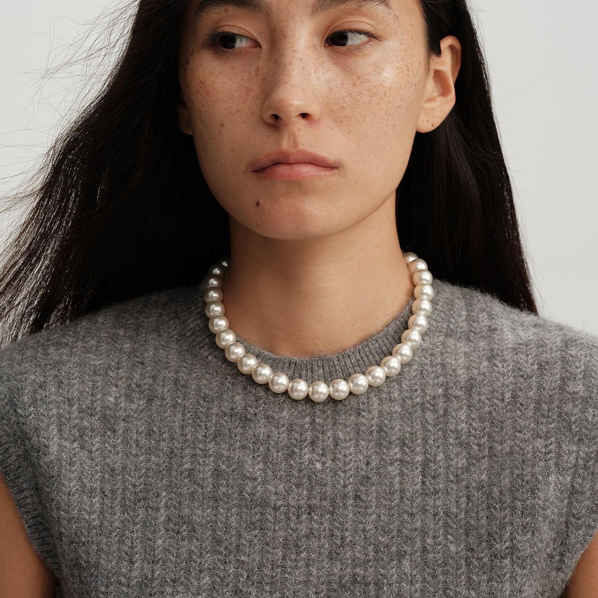 Perfect Round High-Luster Pearl Necklace – Versatile, Elegant, Classic, Available in Multiple Sizes