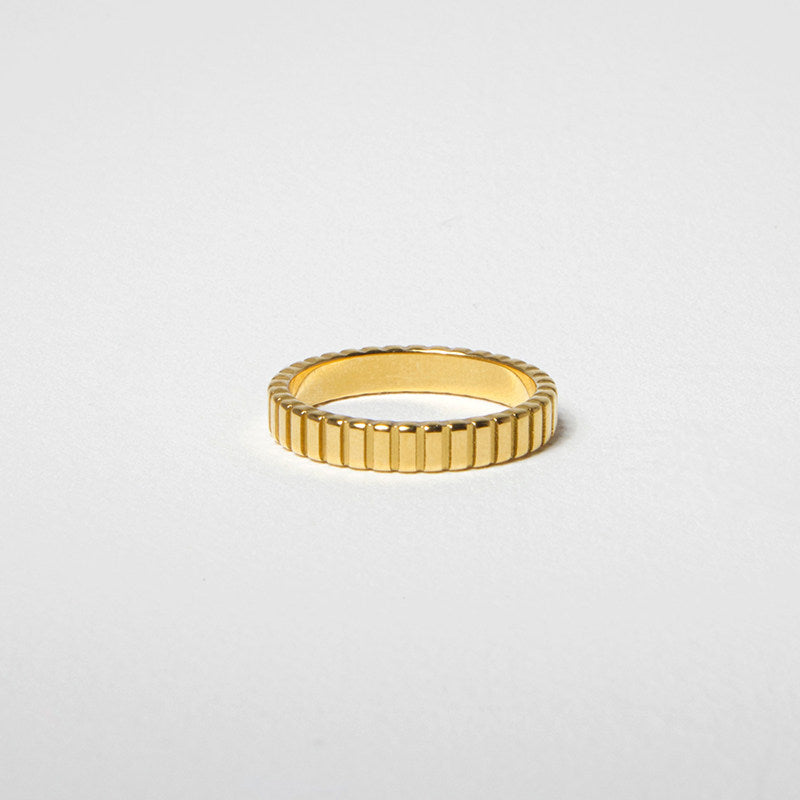 CnHnOn Fat Store European and American Fashion Minimalist Niche Gear Stripe Versatile Stacking Ring