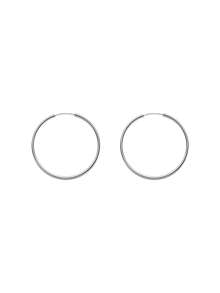CnHnOn Classic Minimalist Sterling Silver Thin Hoop Earrings