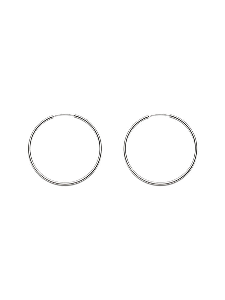 CnHnOn Classic Minimalist Sterling Silver Thin Hoop Earrings