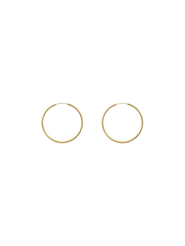 CnHnOn Classic Minimalist Sterling Silver Thin Hoop Earrings