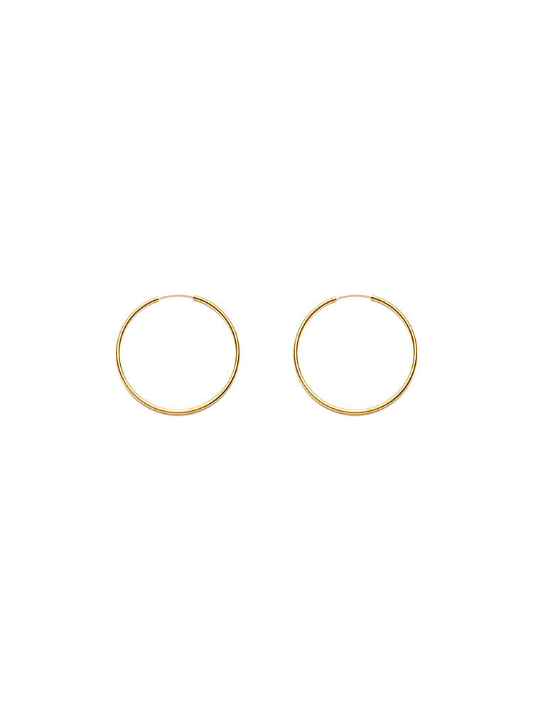 CnHnOn Classic Minimalist Sterling Silver Thin Hoop Earrings