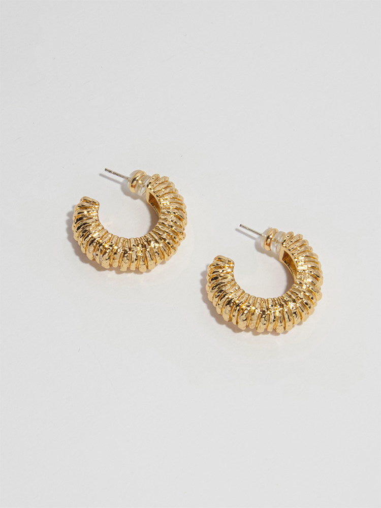 Molten Lava Natural Texture Vintage French Style Earrings
