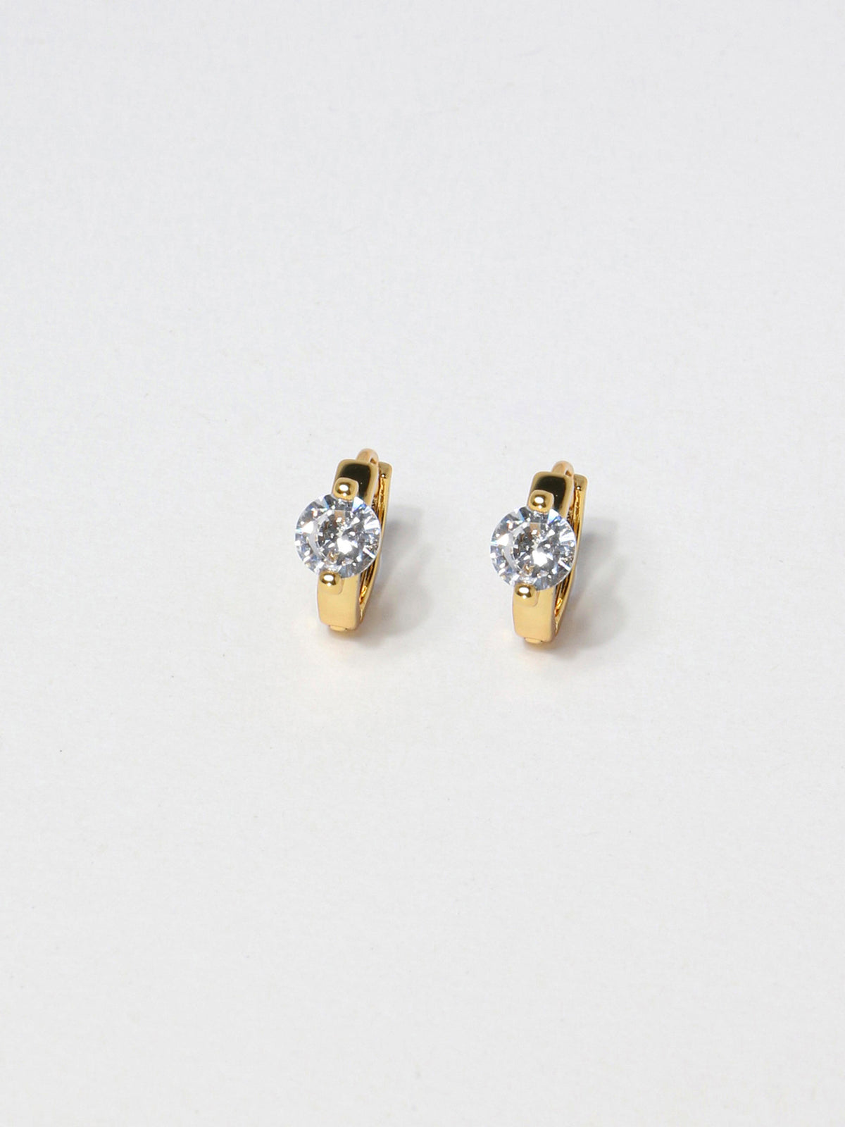 Mini Diamond Ring Rhinestone Ear Cuff Zircon French Minimalist Earrings