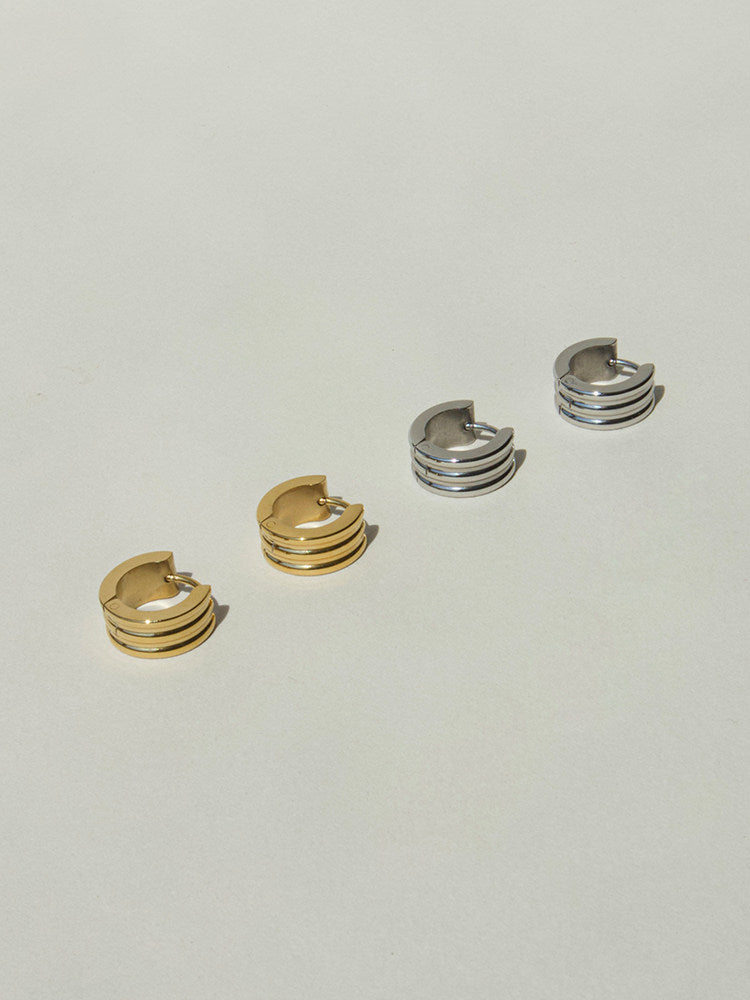 CnHnOn Minimalist Plain Hoop Earrings for Everyday Wear - Simple Circle Earrings for Commute and Daily Use
