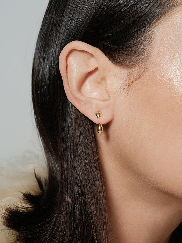 Mini Floating Water Drop Design Earrings - Minimalist Chic Unique Style