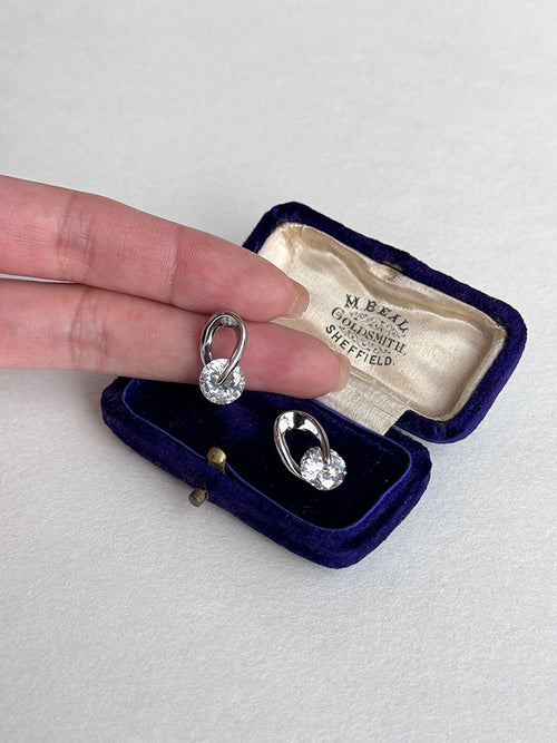 3A Live Color Zirconia Bare Diamond Lucky Twinkle Small Earrings