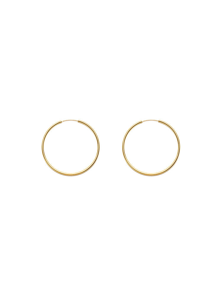 CnHnOn Classic Minimalist Sterling Silver Thin Hoop Earrings