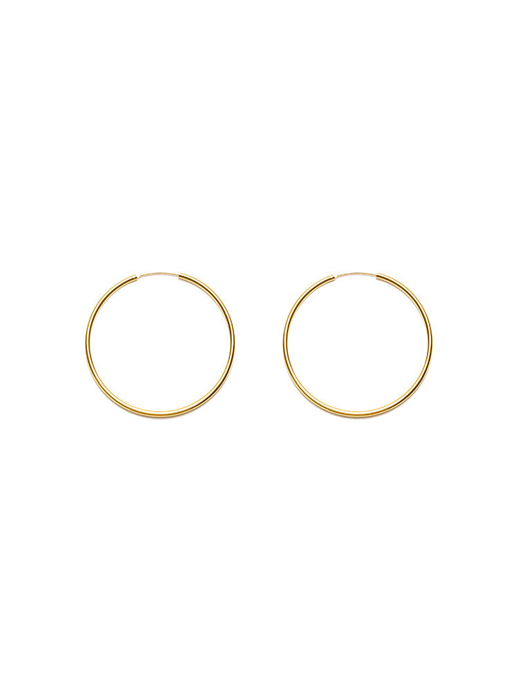 CnHnOn Classic Minimalist Sterling Silver Thin Hoop Earrings