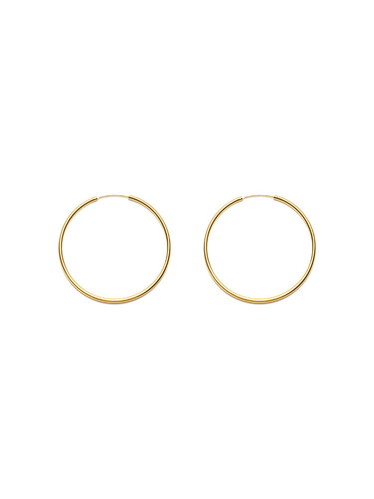 CnHnOn Classic Minimalist Sterling Silver Thin Hoop Earrings