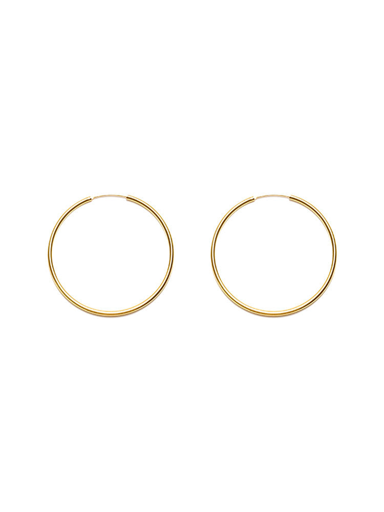 CnHnOn Classic Minimalist Sterling Silver Thin Hoop Earrings
