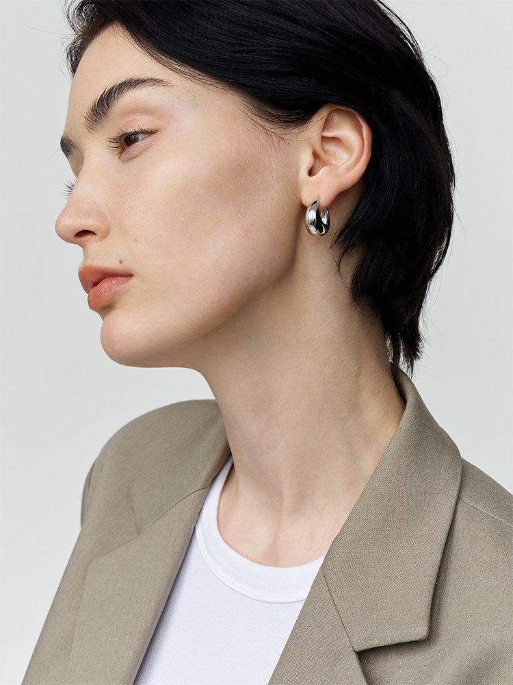 Minimalist Teardrop Earrings - Inspired by Bai Baihe's Style