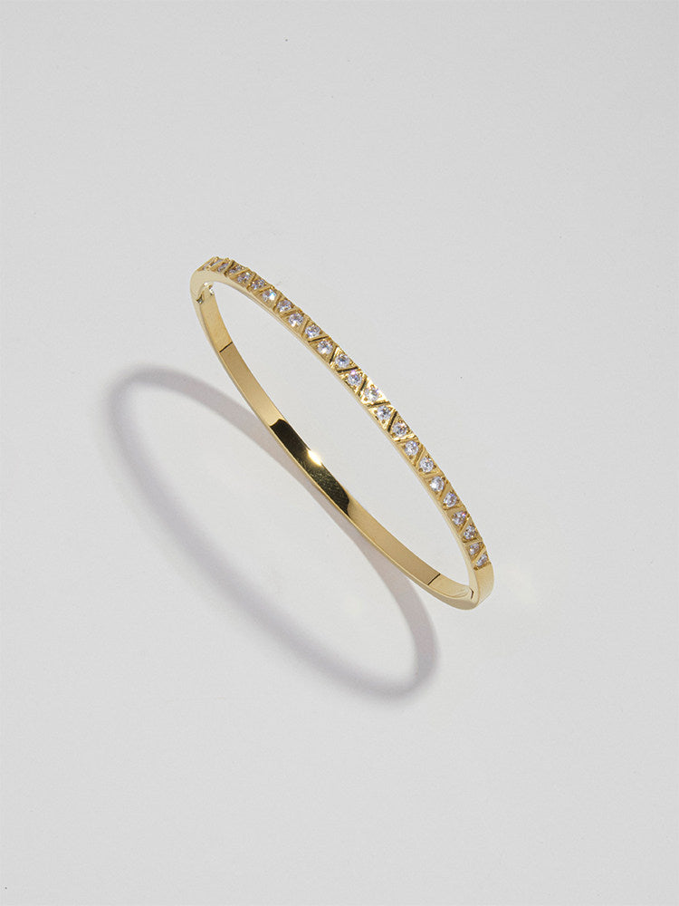 CnHnOnFat Store European and American Minimalist Polished Diamond Square Rhombus Fashion Stackable Bracelet