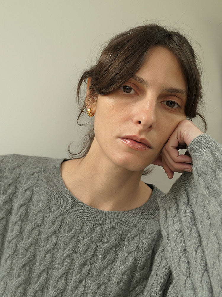 Twisted Hoops Bread Twist Hoop Earrings