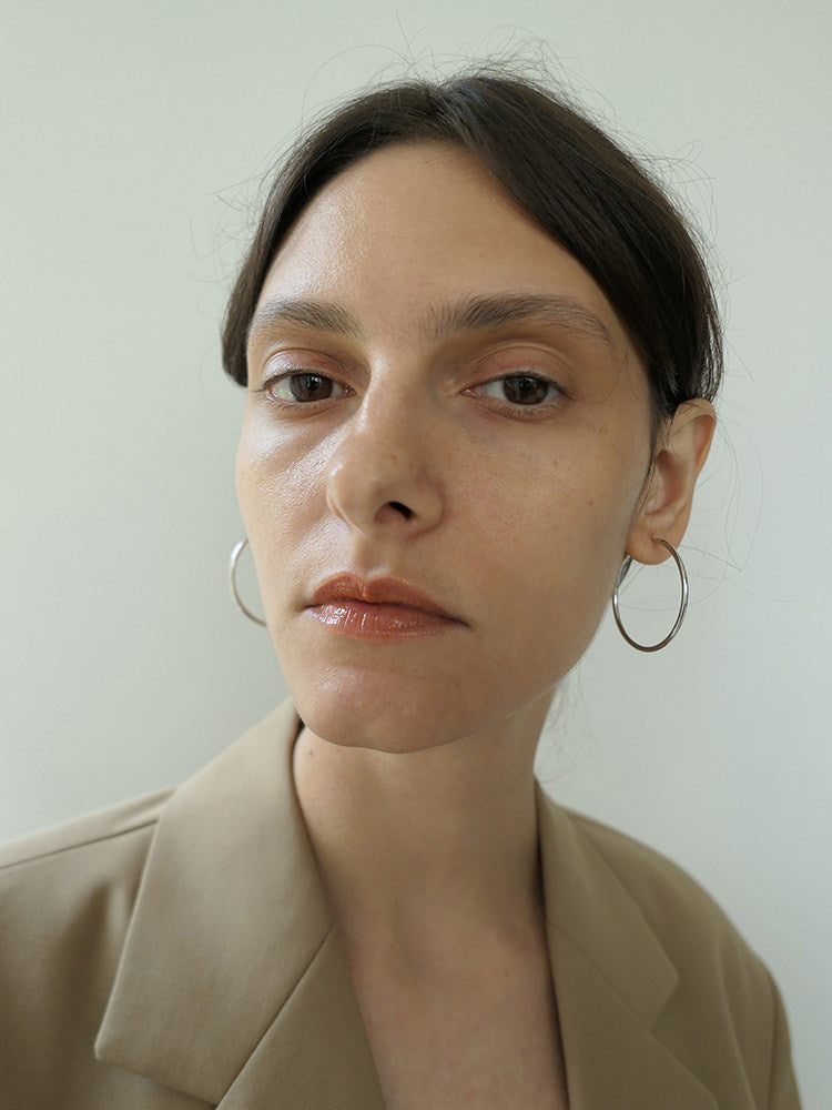CnHnOn Classic Minimalist Sterling Silver Thin Hoop Earrings
