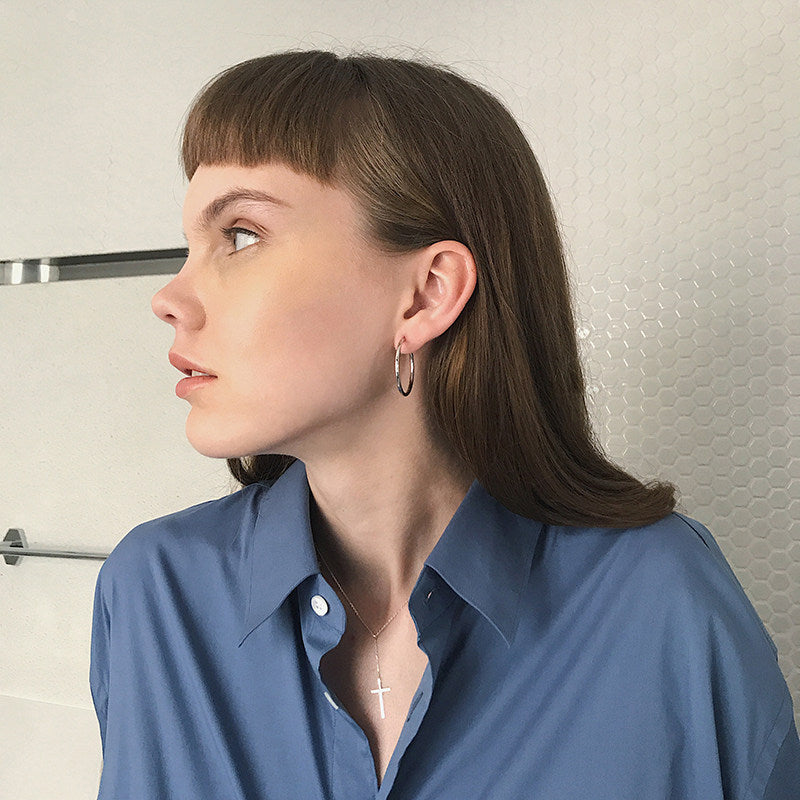 Oversized Circle Hoop Earrings - Retro Korean & Western Style, Mizuhara Kiko Inspired