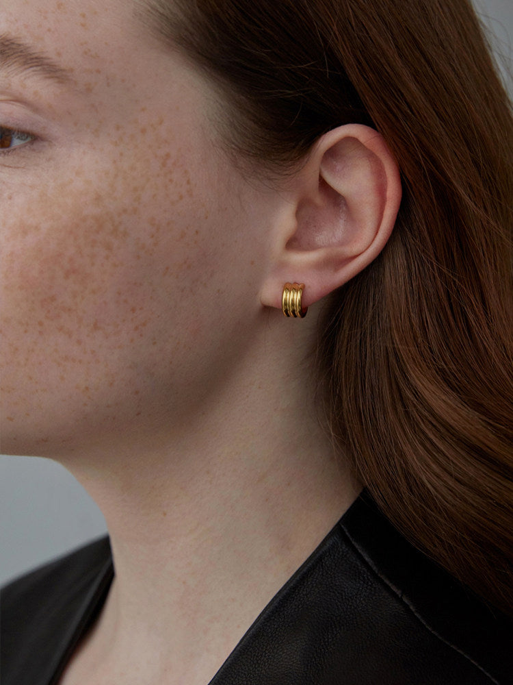 CnHnOn Minimalist Plain Hoop Earrings for Everyday Wear - Simple Circle Earrings for Commute and Daily Use