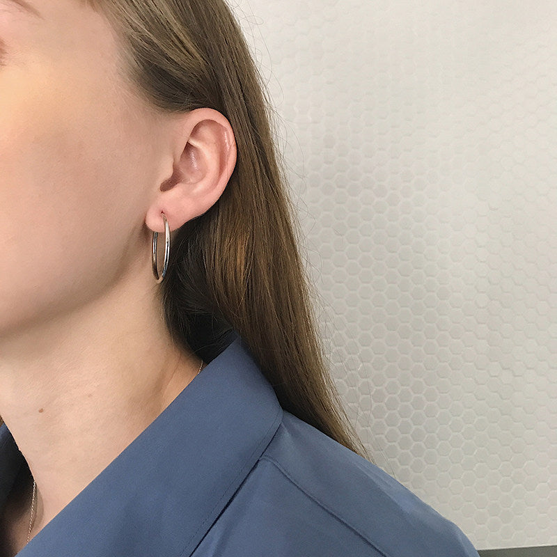 Oversized Circle Hoop Earrings - Retro Korean & Western Style, Mizuhara Kiko Inspired